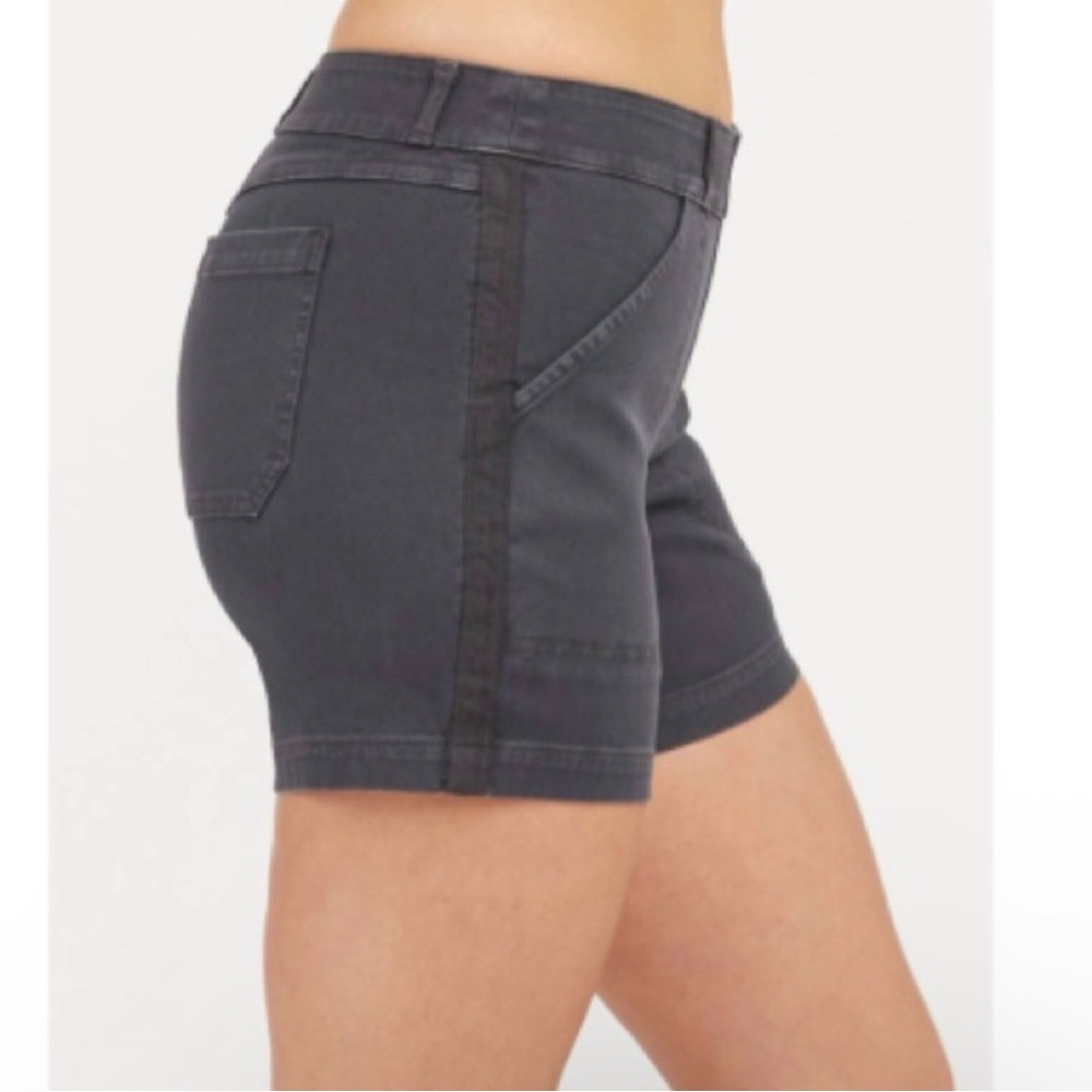 SPANX Black Stretch Twill Pull-On Jean Shorts - Picture 3 of 6